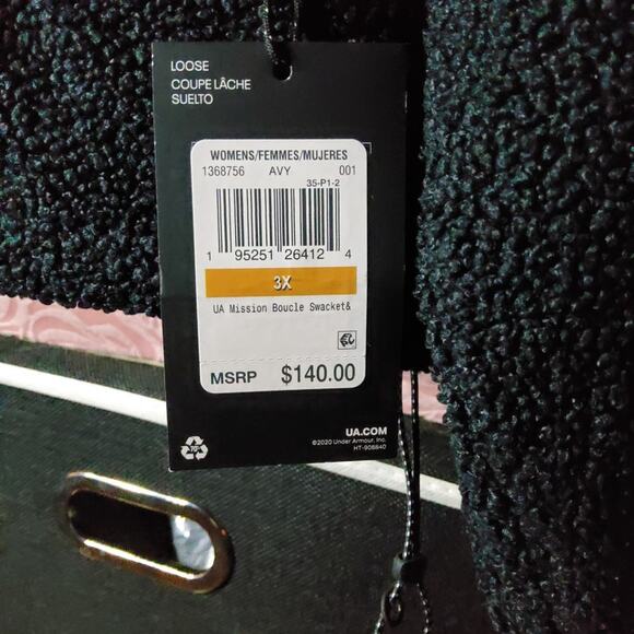 UNDER ARMOUR SWACKET JACKET 3XL PLUS WOMEN'S MISSION BOUCLE BLACK - Picture 14 of 16